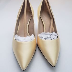 Charles Keith Yellow Rhinestone Heel Pumps Size 35